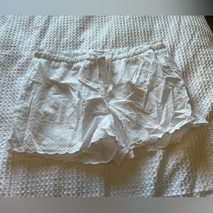 White eyelet shorts